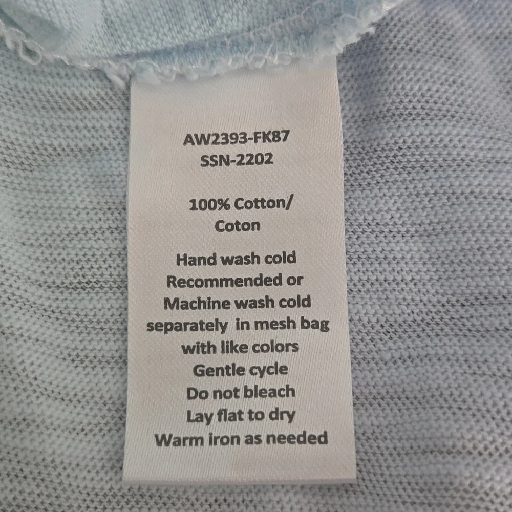 ATM Anthony Thomas Melillo Tie Dye 100% Cotton Blue Flounce Dress Sz Large - Picture 9 of 10